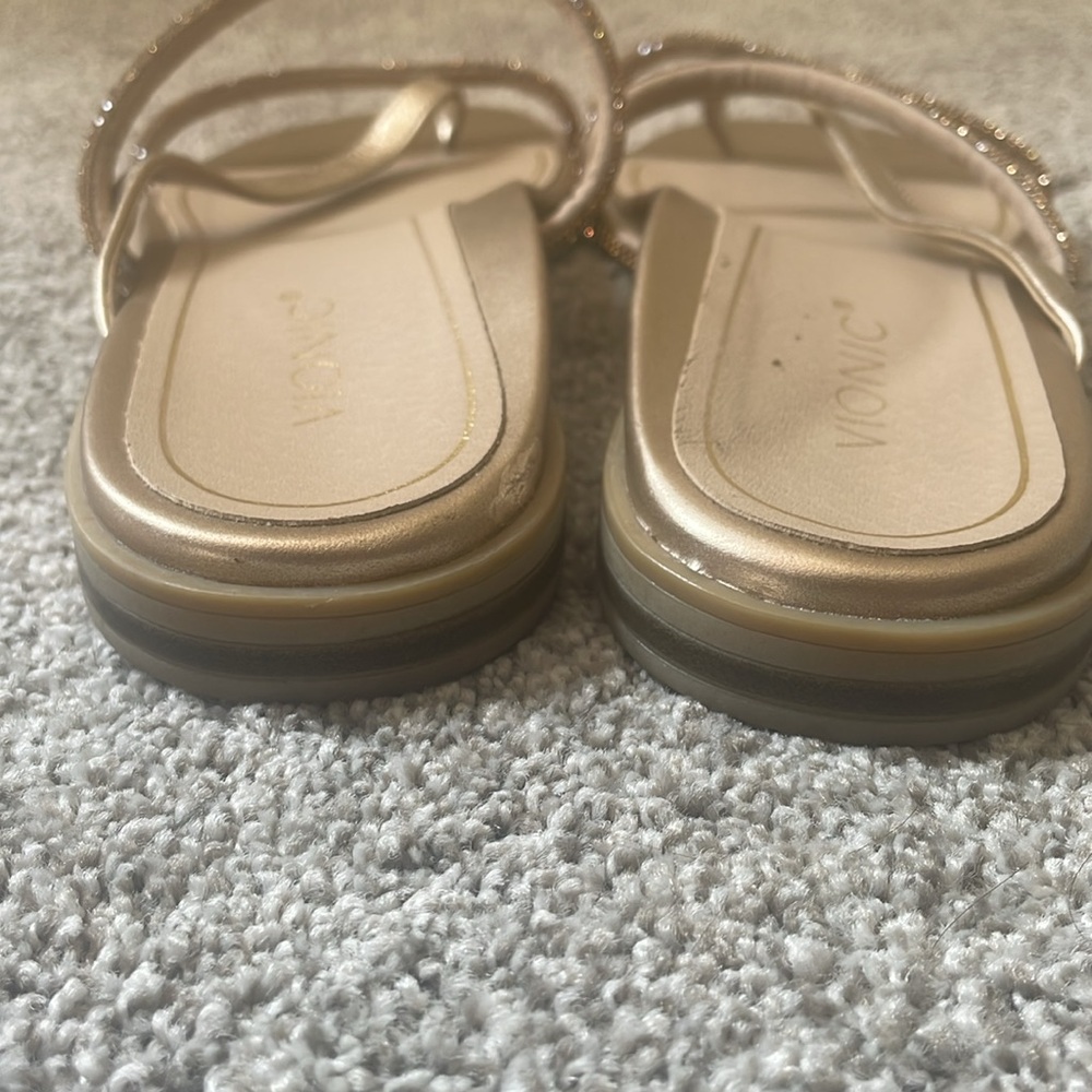 Vionic Prism Metallic Gold Women's Sandals Sz 9 bejeweled orthotic - Picture 7 of 7